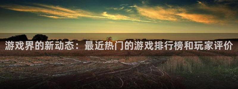 辉达娱乐注册开户：游戏界的新动态：最近热门的游戏排行榜和玩家